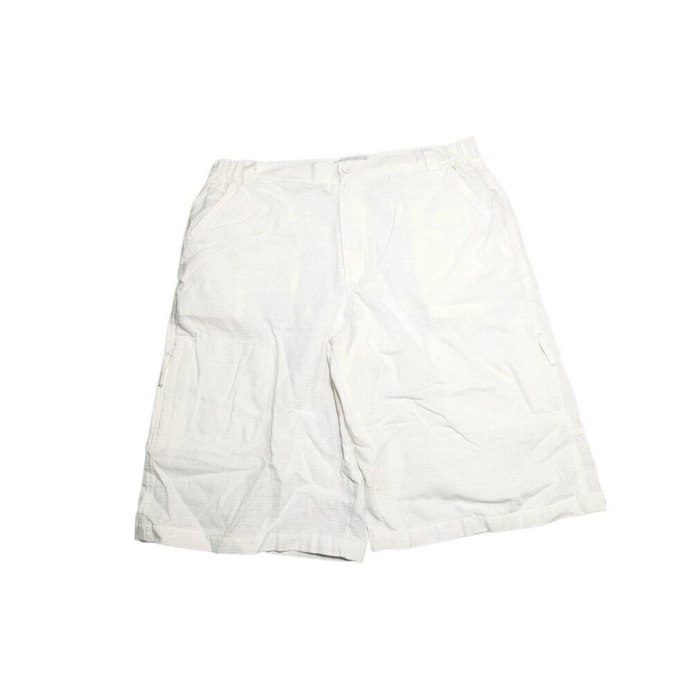 Blanc Du Nil Cotton White Shorts Chinos 2 side pockets Men's Size XXL